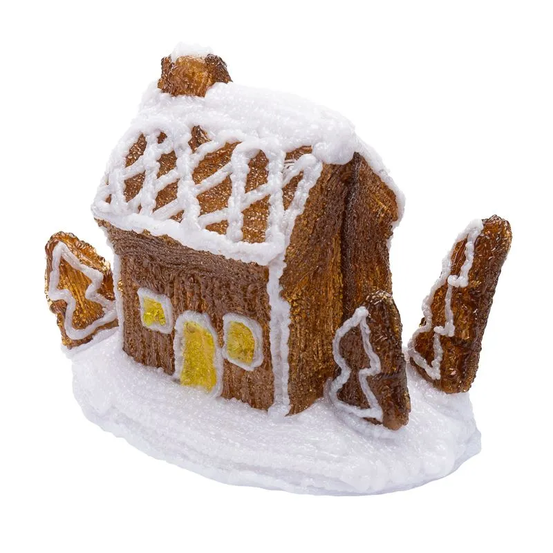 Акриловая светодиодная фигура Пряничный домик 26х15,5х20 см, 30 светодиодов, батарейки 3хАА (не вход - Фото 5