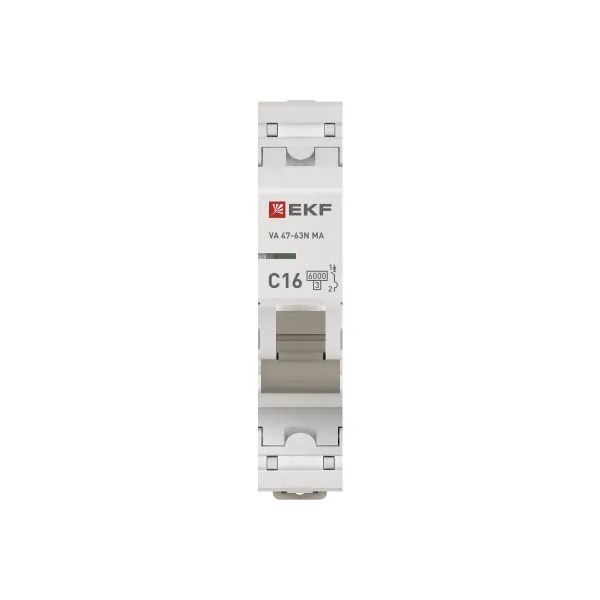 Авт. выкл. ВА 47-63N MA 1P 16А (C) 6кА без тепл. расцепит. PROXIMA EKF - Фото 4