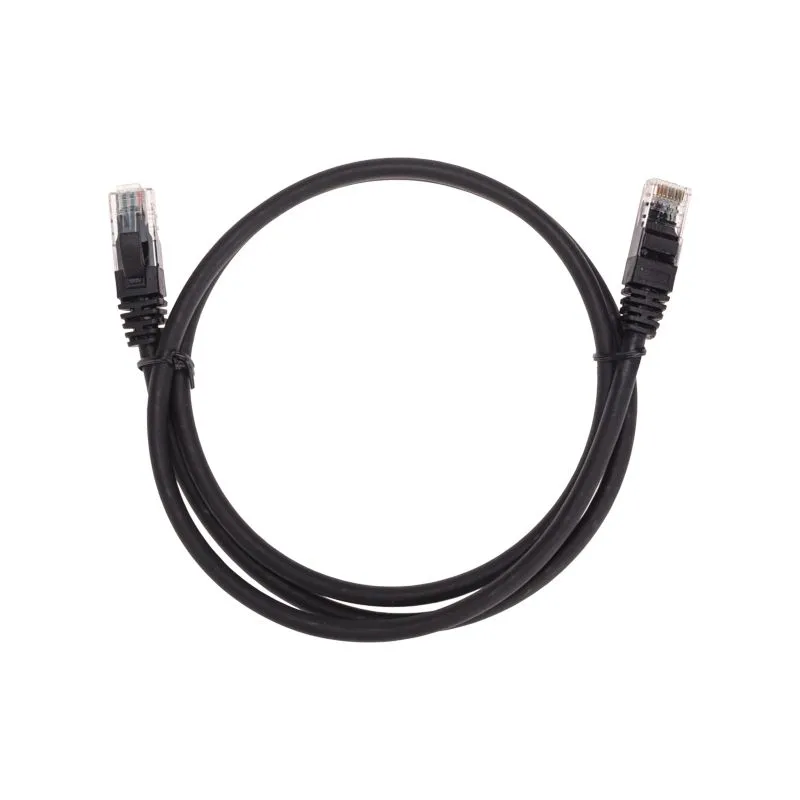 Патч-корд U/UTP, CAT 6, RJ45-RJ45, 26AWG, LSZH, черный, 1м REXANT