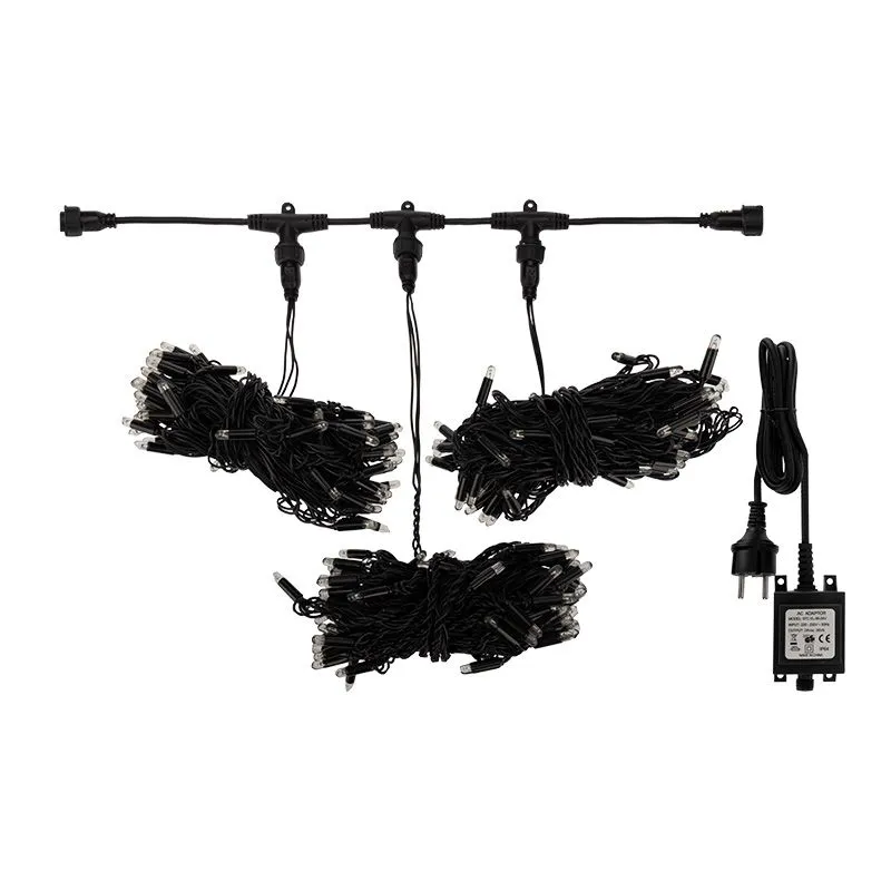 Гирлянда LED ClipLight 24V, 3 нити по 10 метров, цвет диодов Белый - Фото 4