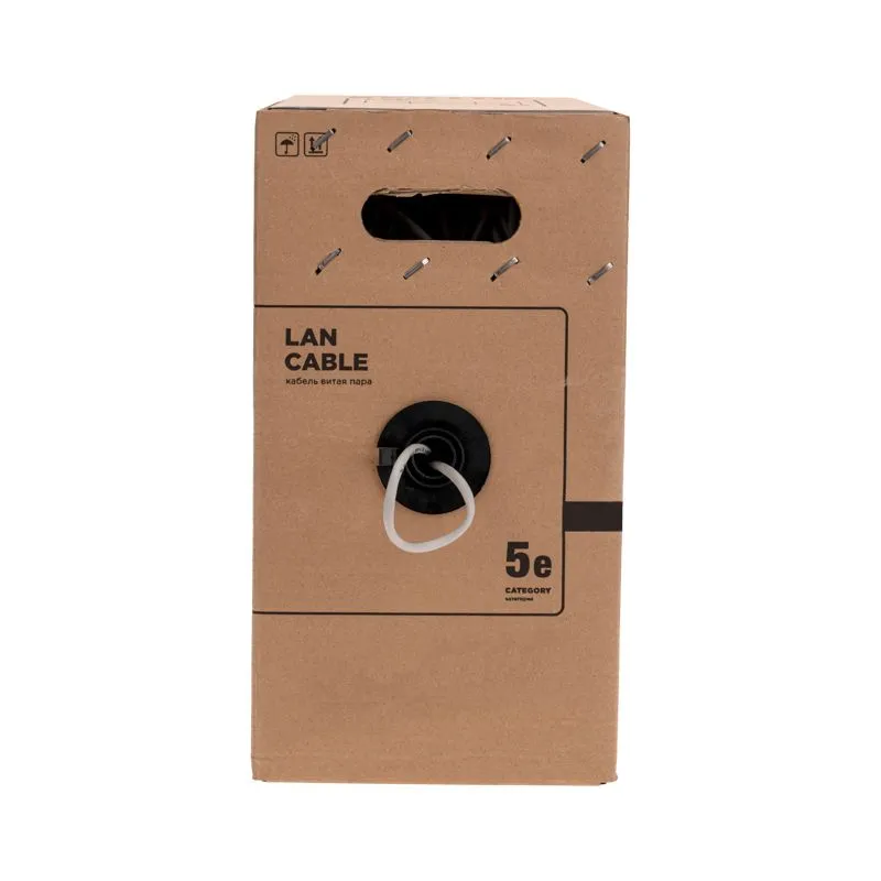 Кабель витая пара F/UTP, CAT 5e, PVC нг(А)-LS, 4х2х0,52мм, 4PR, 24AWG, INDOOR, SOLID, серый, 305м, РФ REXANT - Фото 3