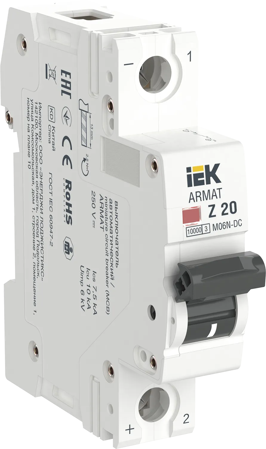 ARMAT Автоматический выключатель M06N-DC 1P Z 20А IEK