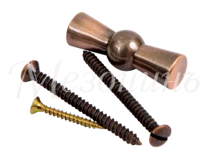 Ручка для поворотного выключателя в комплекте с саморезами, цвет - красная бронза, ТМ  "МЕЗОНИНЪ" GE