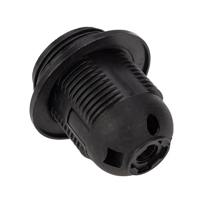 Патрон пластиковый термостойкий подвесной с кольцом Е27 черный REXANT - Фото 4