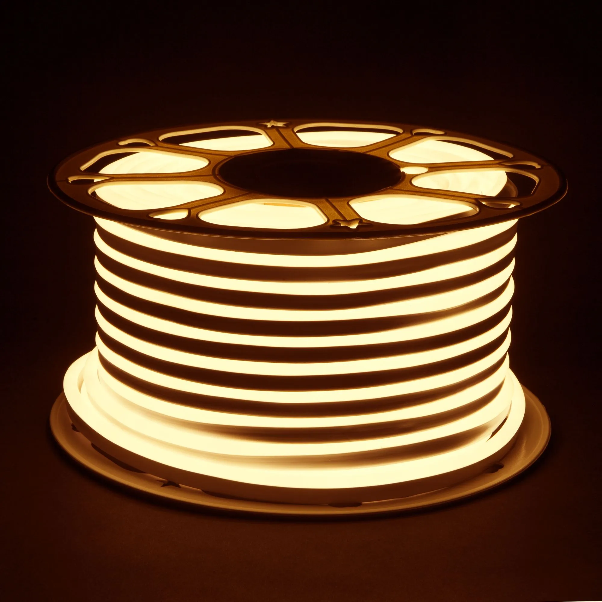 Гибкий неон светодиодный 220V 9,6W 120Led 2835 IP67 односторонний теплый белый, 50 м Elektrostandard - Фото 2