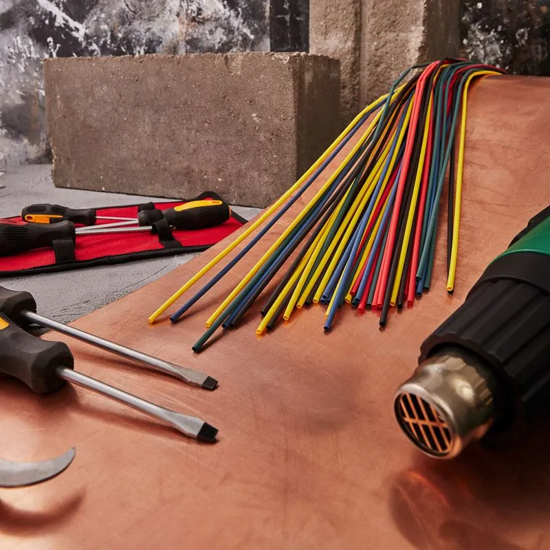 Набор термоусаживаемых трубок ТУТ нг 3,0/1,5мм, пять цветов, упаковка 50 шт. по 1м REXANT - Фото 2