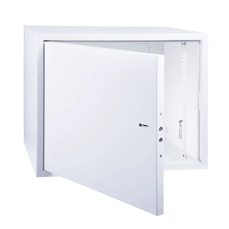 Шкаф настенный 19" АНТИВАНДАЛЬНЫЙ распашной 14U 600×500×700мм, (ШxГxВ) RAL 7035 REXANT 04-2254