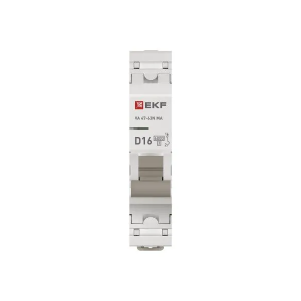 Авт. выкл. ВА 47-63N MA 1P 16А (D) 6кА без тепл. расцепит. PROXIMA EKF - Фото 4