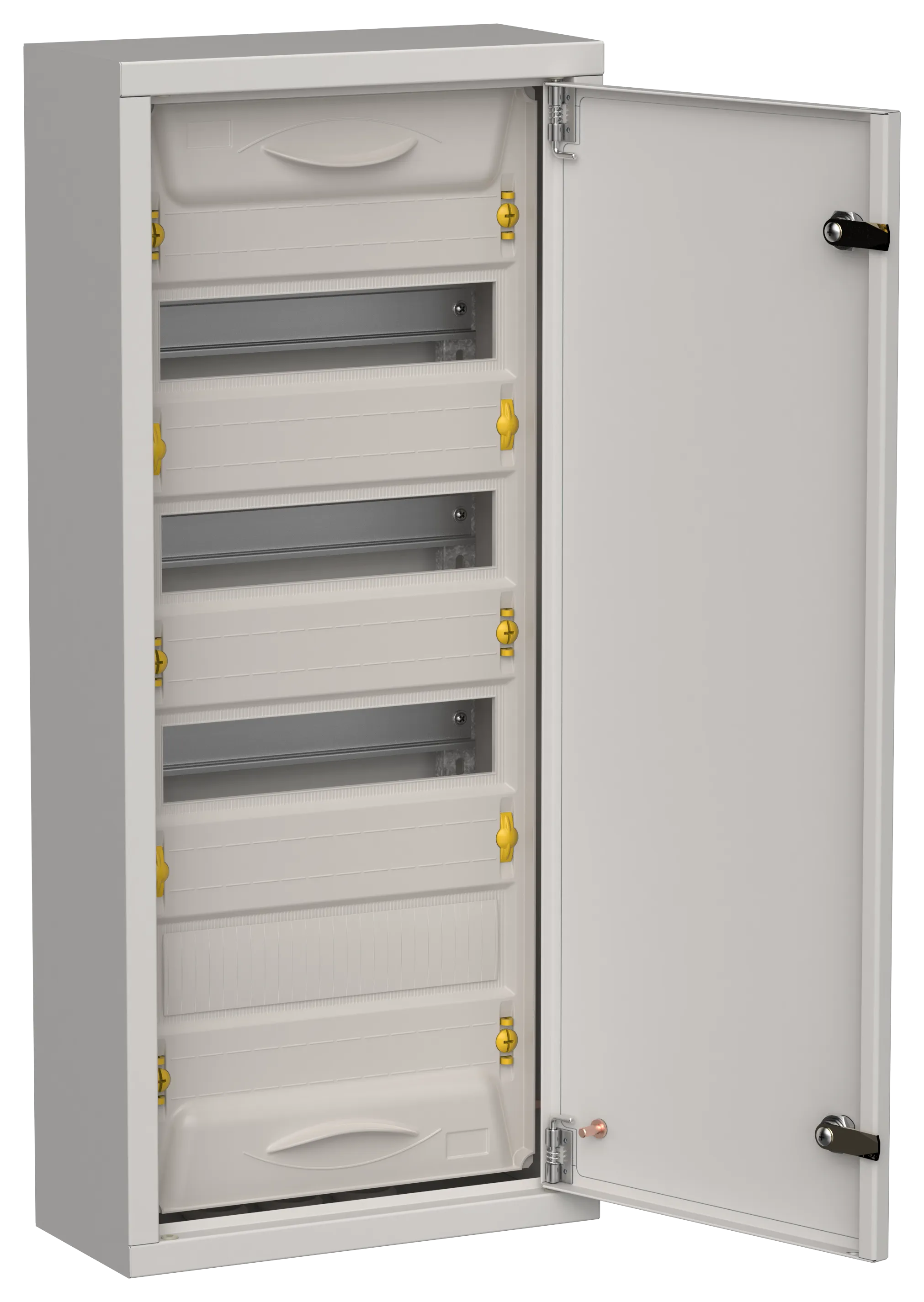 TITAN 5 Корпус металлический ЩРн-48 (1х48) 710х310х140мм IP31 серый (одна дверь) IEK TI5-50-N-048-31-7035