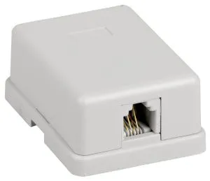 ITK Настенная розетка RJ12 6P4C кат.3 UTP 1-порт белая CS2-3C3U-12