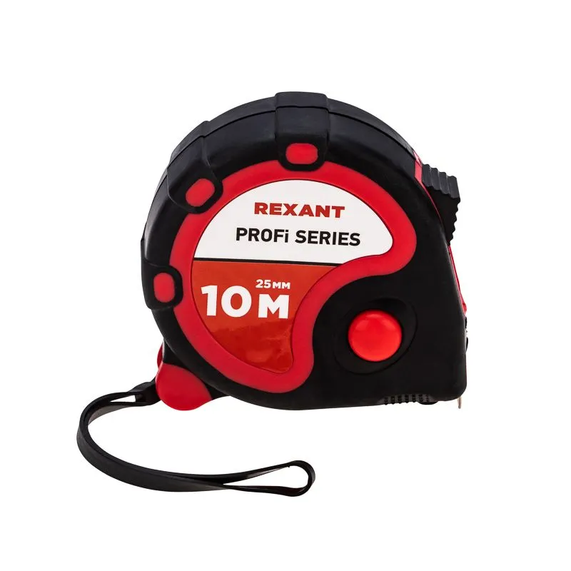 Рулетка измерительная Профи прорезиненный корпус, 10м х 25мм REXANT - Фото 2