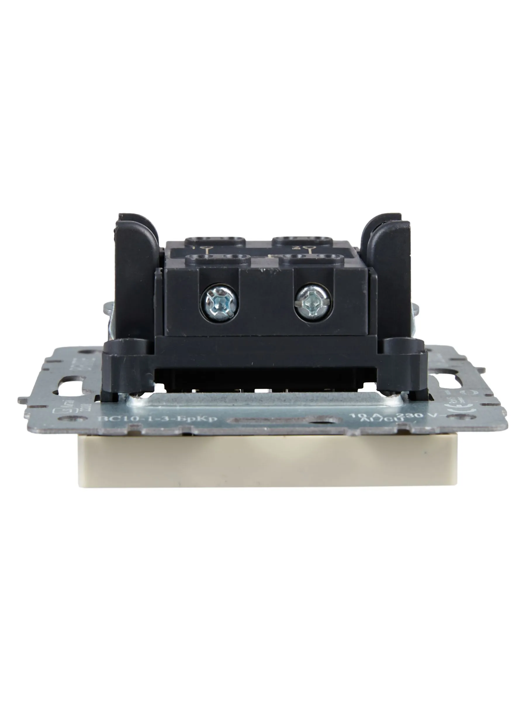 BRITE Выключатель 1-клавишный перекрестный 10А ВС10-1-3-БрКр бежевый IEK - Фото 4