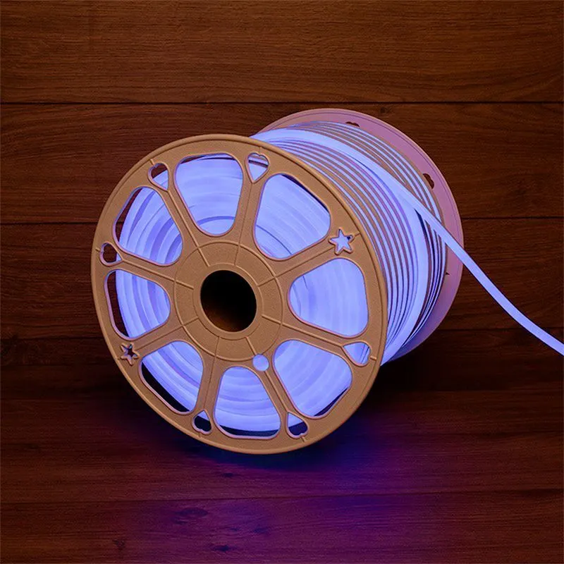 Гибкий неон LED SMD 8х16 мм, синий, 120 LED/м, бухта 100 м 131-043