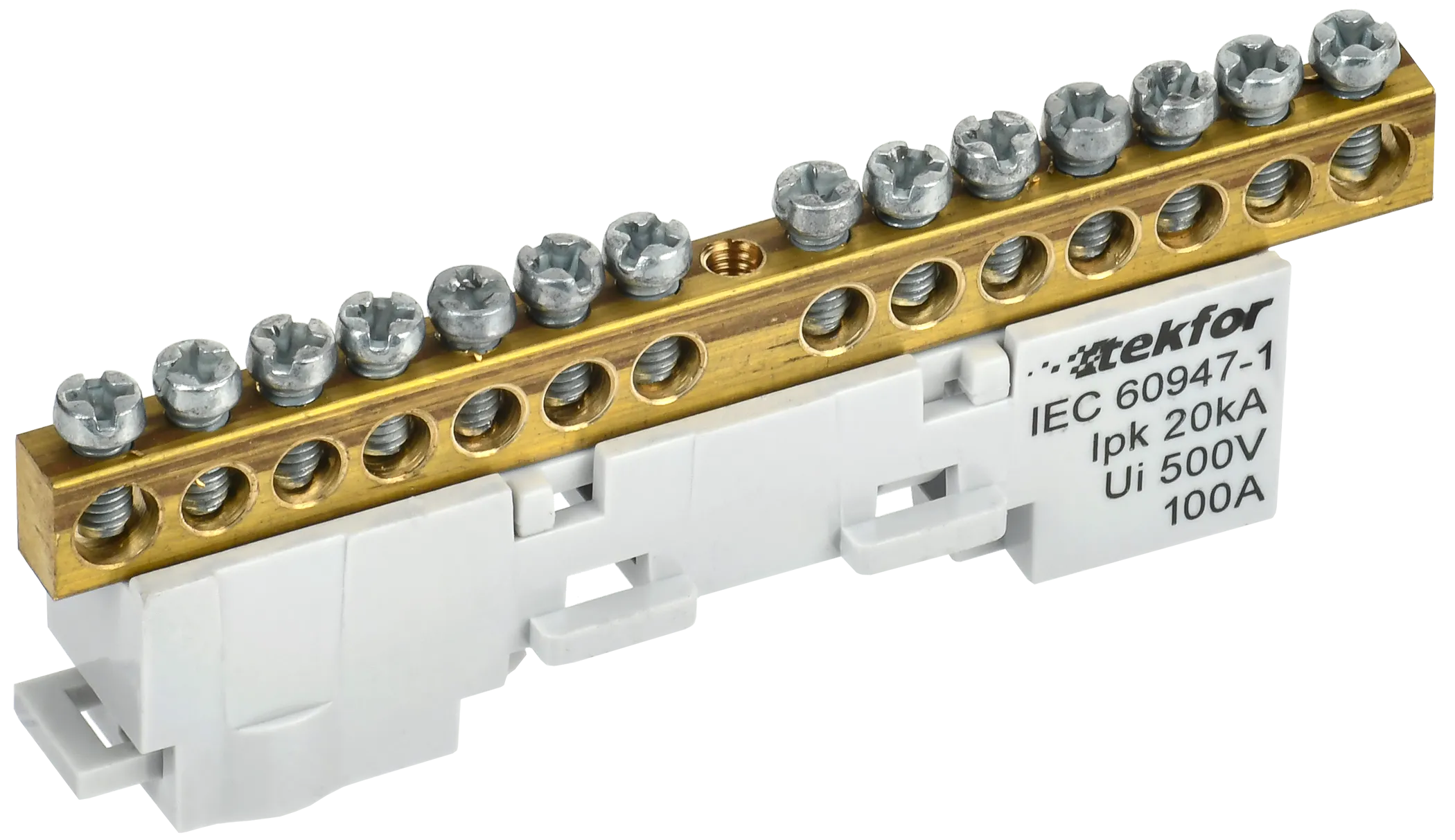 TEKFOR Шина L "фаза" неизолированная на универсальном держателе 6х9-14-Ср IEK