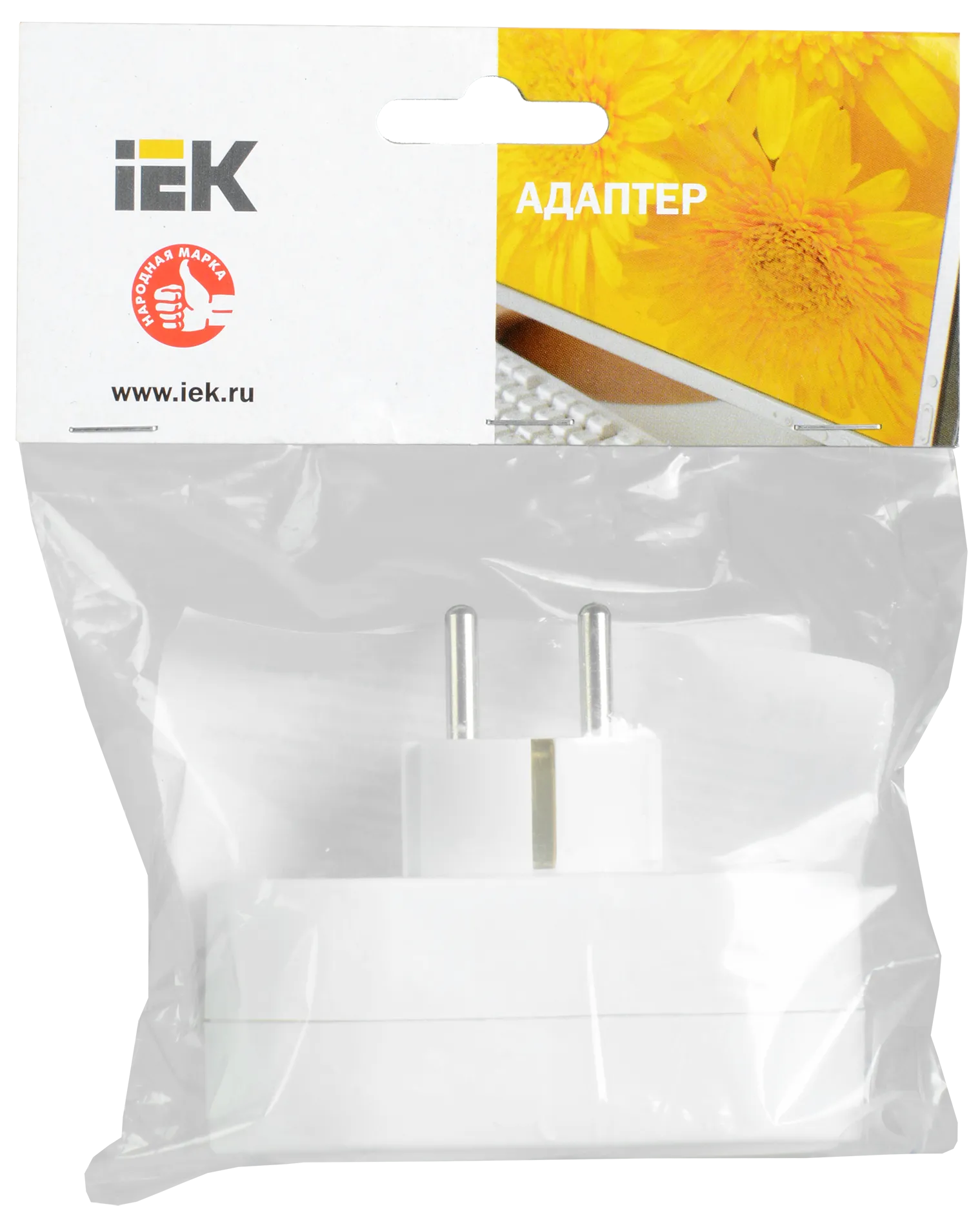 Тройник Т-01/02 2 круглых места с заземлением IEK - Фото 2