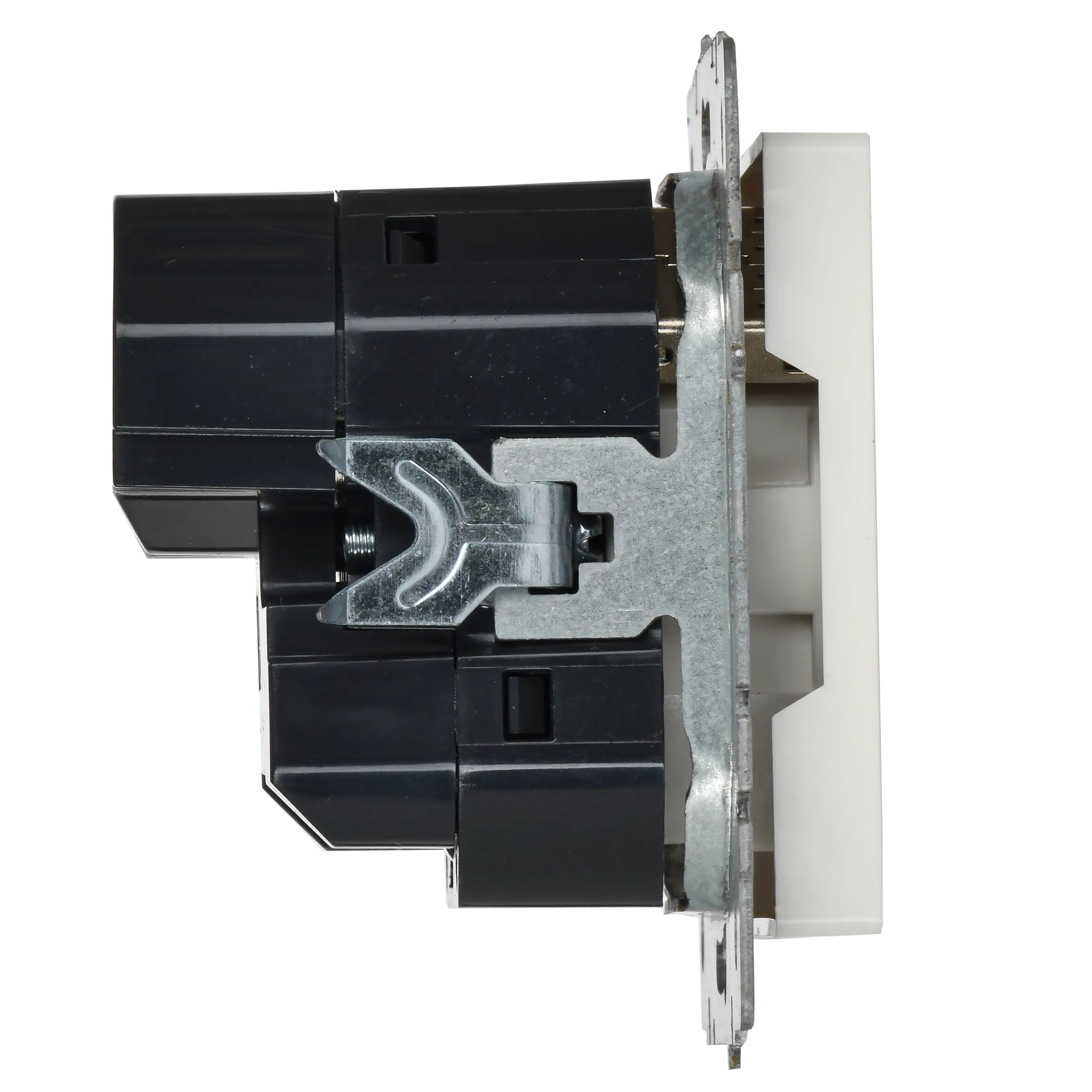 BRITE Розетка 1-местная с заземлением с защитными шторками 16А с USB A+C 18Вт РЮш11-1-БрБ белый IEK - Фото 5