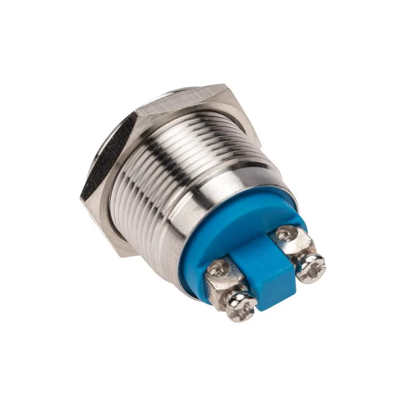 Кнопка антивандальная Ø19 Б/Фикс (2с винт) OFF-(ON) плоская (PBS-28В-2) REXANT - Фото 3