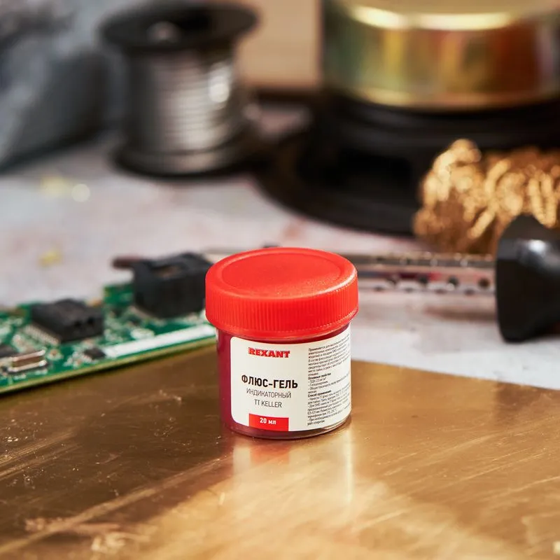 Флюс-гель для пайки, TT KELLER индикаторный, 20мл, банка REXANT - Фото 2