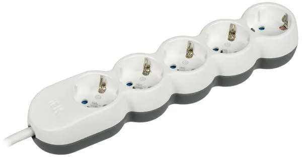 Удлинитель У05 5 мест с заземлением 5м 3х1,5мм2 16А/250В UNO IEK WYP53-16-05-05-Z