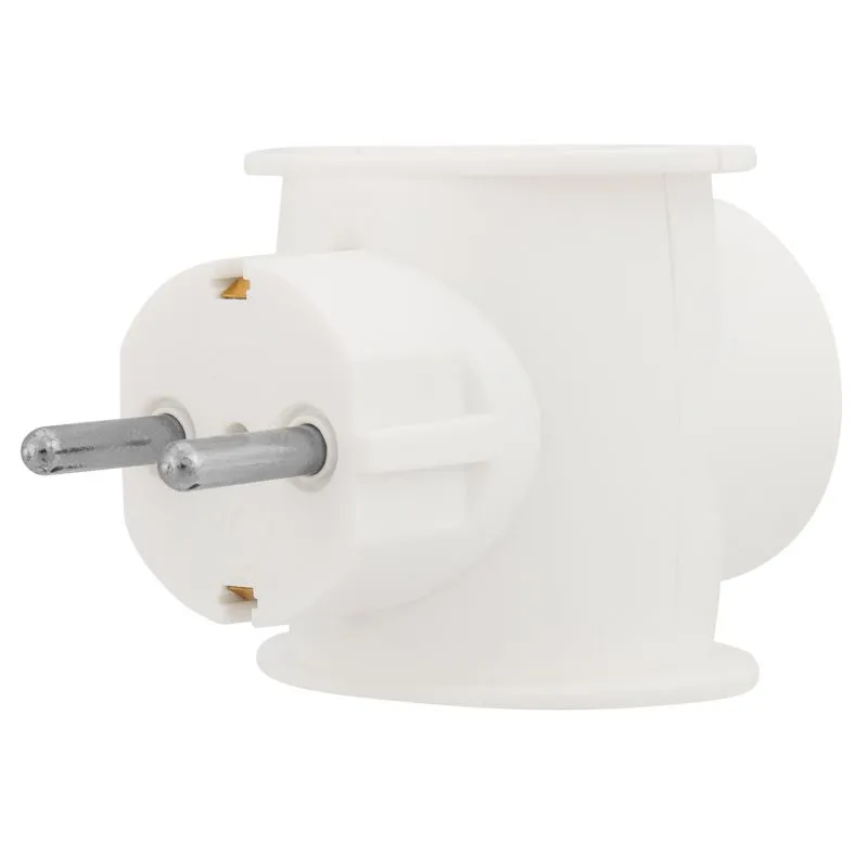 Набор тройников электрических универсальных 16А с/з, одно гнездо, белый (2 шт./уп.) REXANT - Фото 3