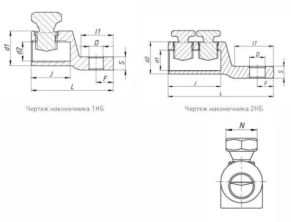 Наконечник болтовой 2НБ-1-100 (25-50) ЗЭТАРУС - Фото 2
