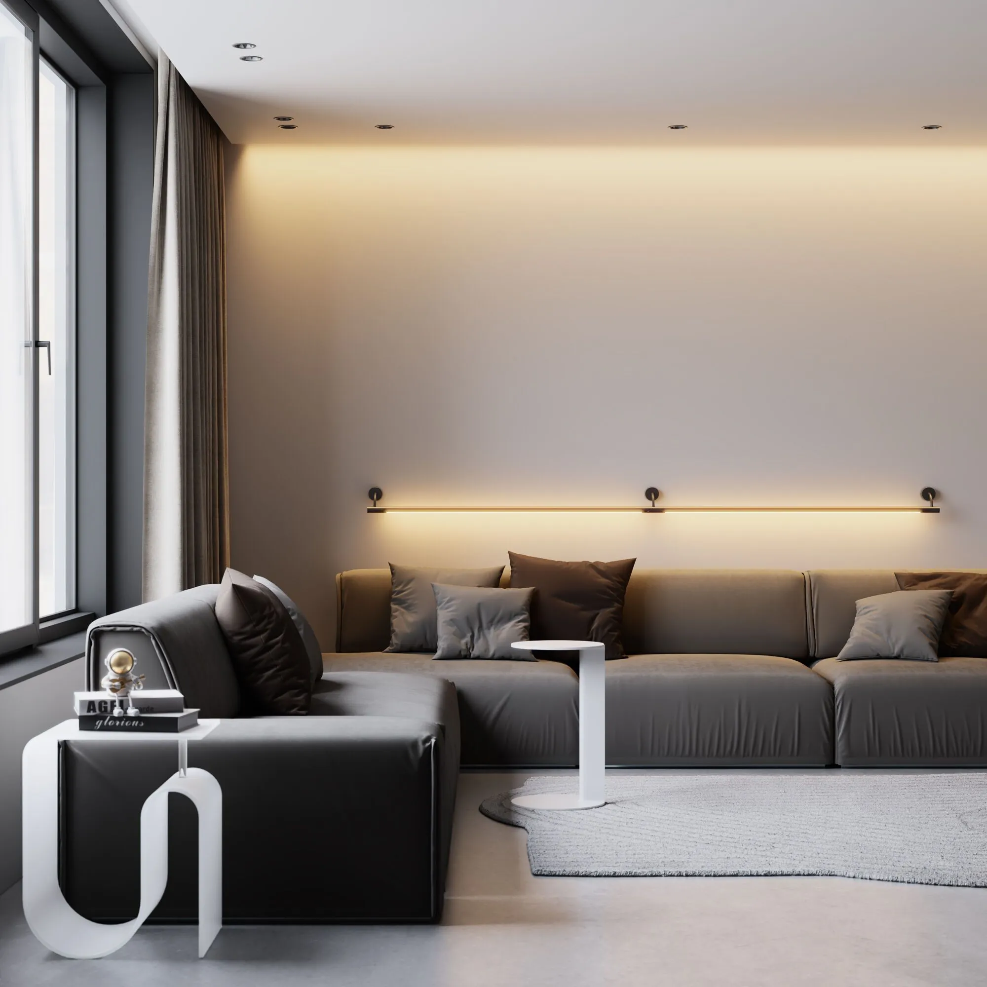 Module System Декоративная гибкая стойка с питанием (черный) - Фото 4