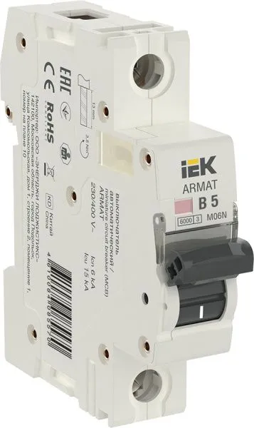 ARMAT Автоматический выключатель M06N 1P B 5А IEK AR-M06N-1-B005