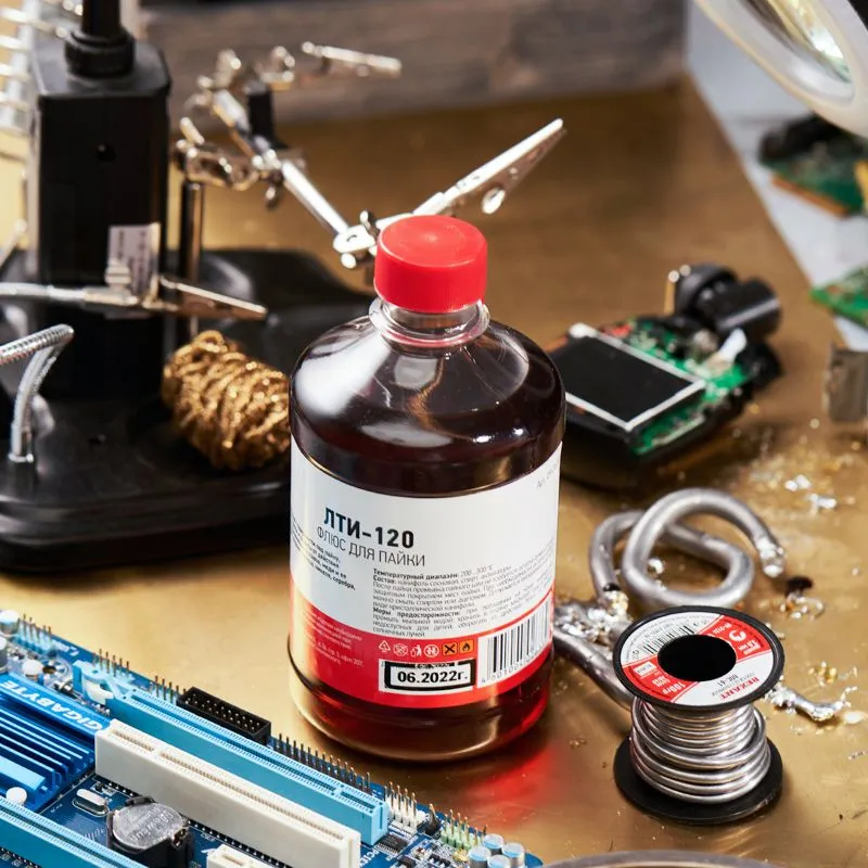 Флюс для пайки, ЛТИ-120, 500мл, флакон REXANT - Фото 2