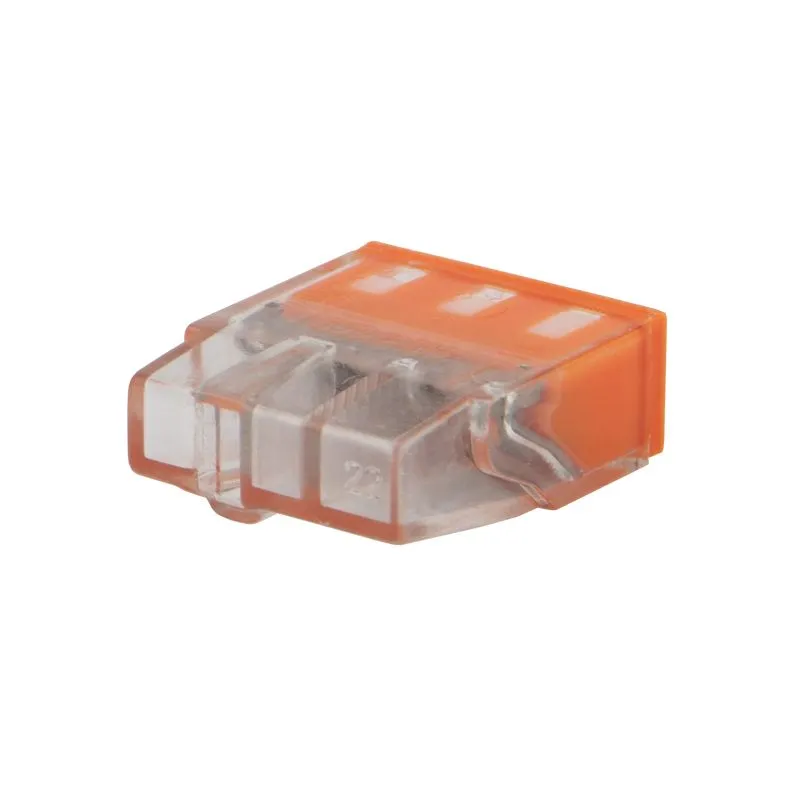 Экспресс-клемма с пастой REXANT СМК 2273-243, 3-проводная 0.5-2.5 мм², прозрачная (100 шт./уп.) - Фото 2