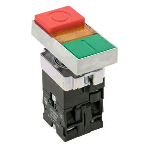 Кнопка LAY5-BW8465 "I-O" прямоугольная 230В NO+NC EKF pbn-bw8465