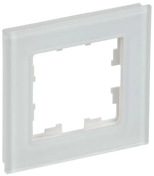 BRITE Рамка 1-местная РУ-1-2-Бр стекло белый матовый IEK BR-M12-G-31-K01