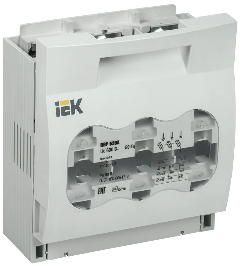 Предохранитель-выключатель-разъединитель 630А IEK SRP-40-3-630