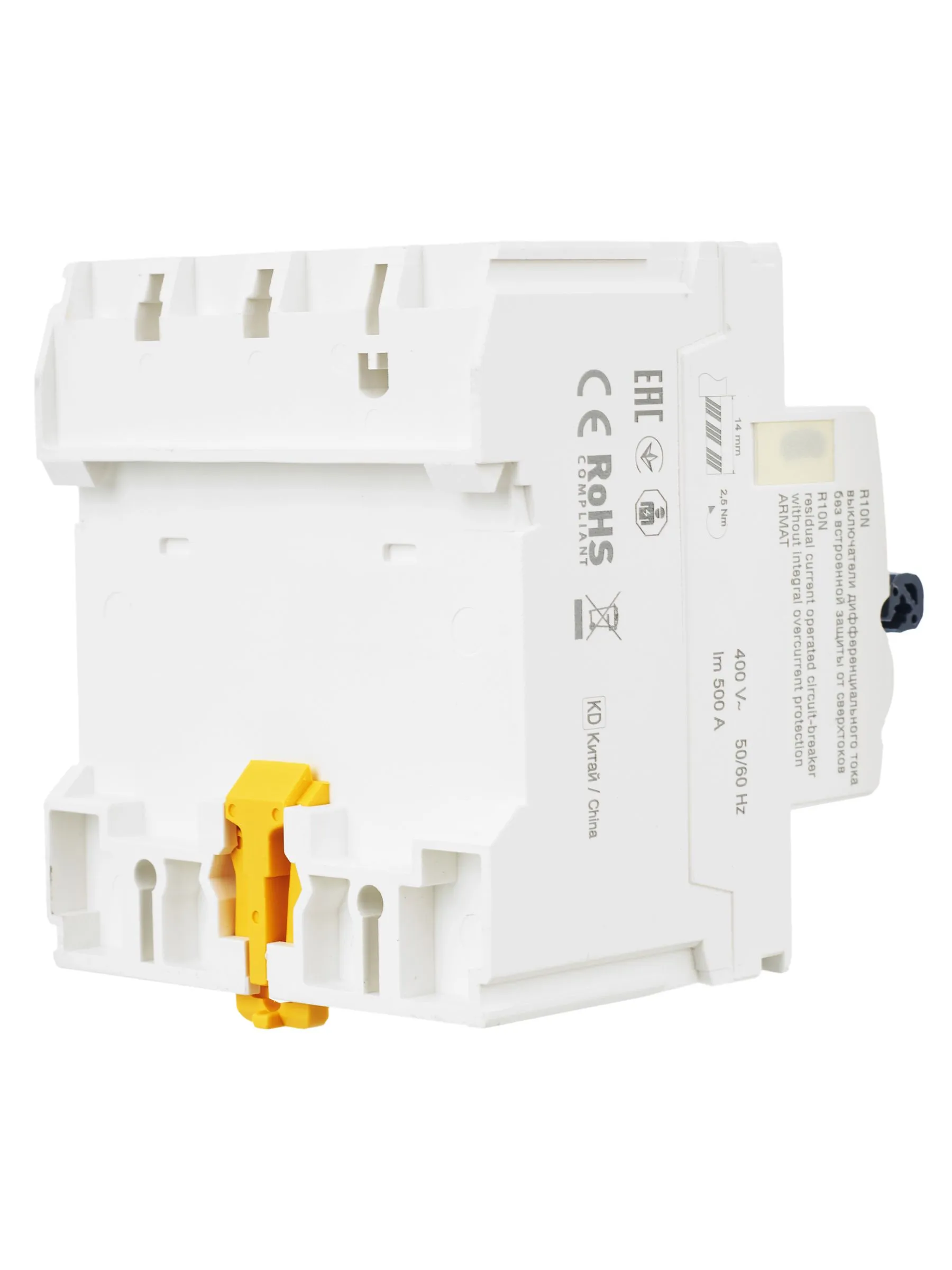 ARMAT Выключатель дифференциального тока R10N 4P 25А 30мА тип AC IEK - Фото 4