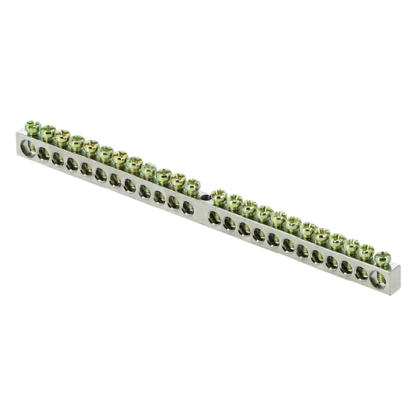 Шина PEN "ноль-земля" (6x9мм) 24 отв. цинк крепеж по центру EKF