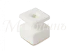 Изолятор фарфоровый квадратный для монтажа витой электропроводки, размеры: 20х20х25мм, цвет - белый, GE80025-01