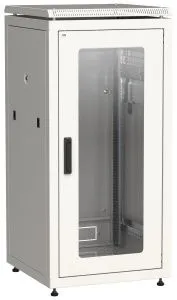 ITK LINEA N Шкаф сетевой 19" 18U 600х600мм стеклянная передняя дверь серый
