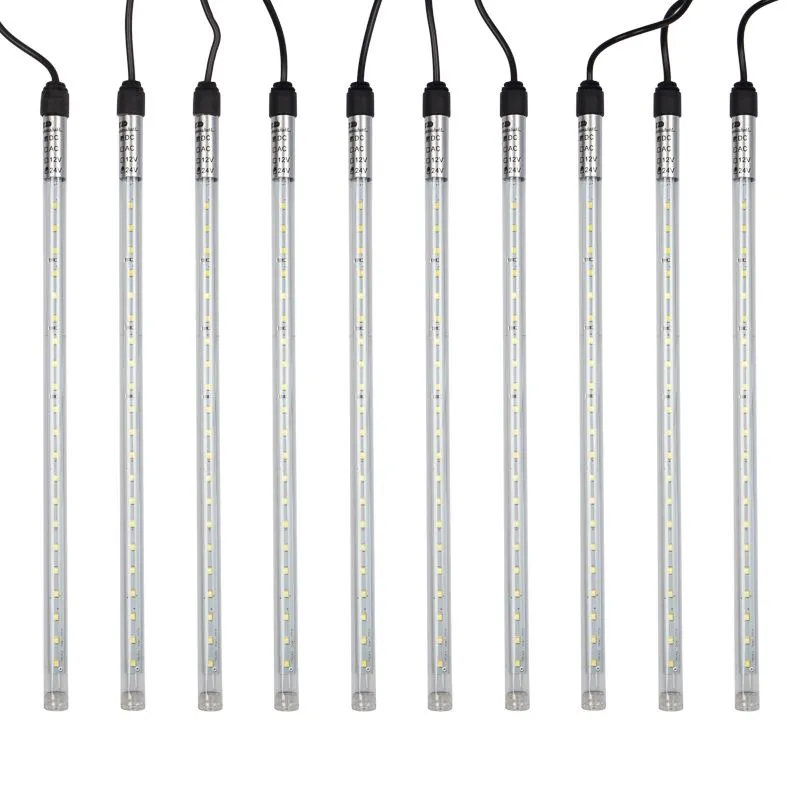 Гирлянда Тающие сосульки комплект 10 шт. х 30см, шаг 100см, 420 LED БЕЛЫЙ, черный каучук, IP65, 24В, соединяется NEON-NIGHT - Фото 3