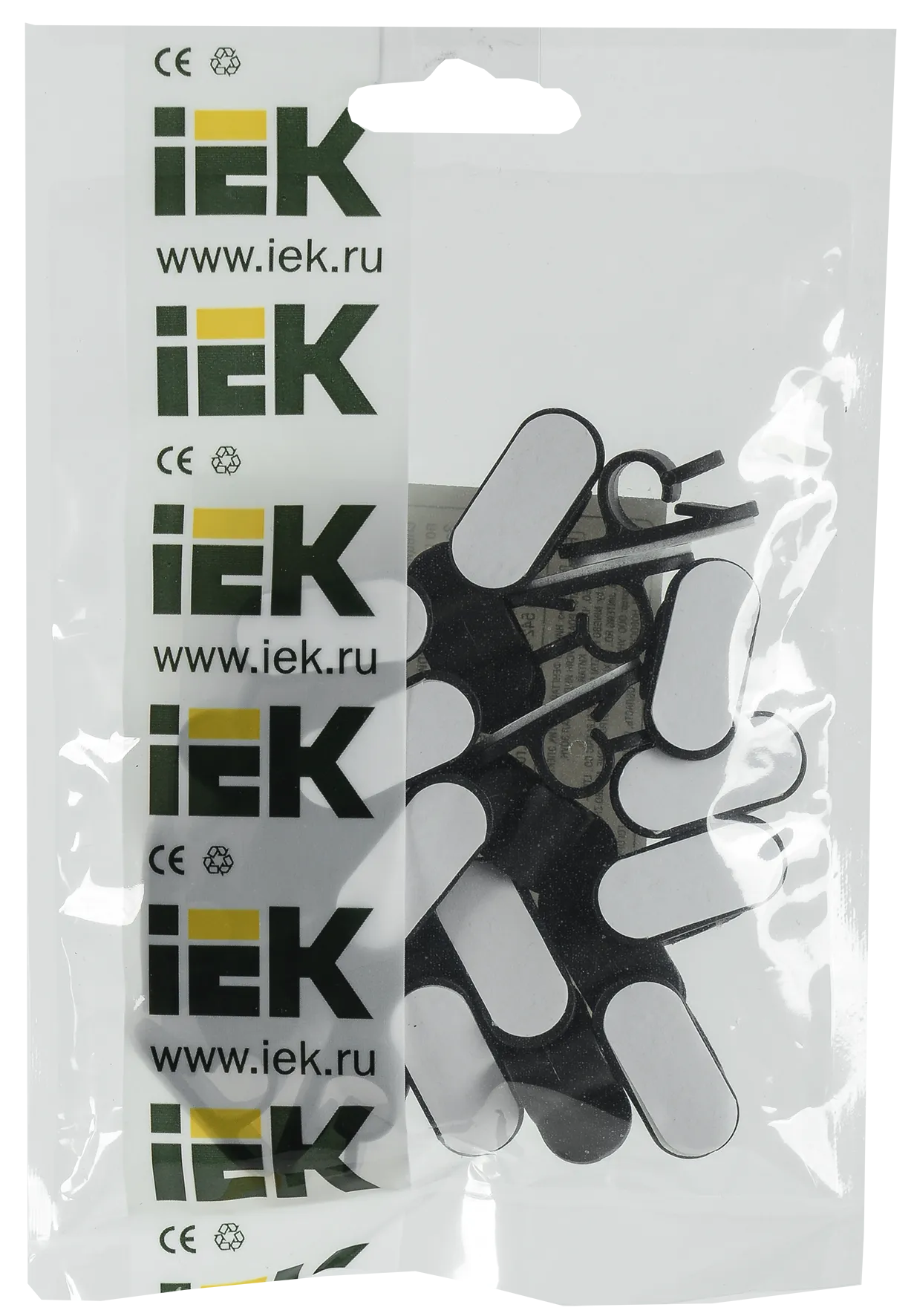 Клипса самоклеящаяся КС-1 черная (24шт) IEK - Фото 2