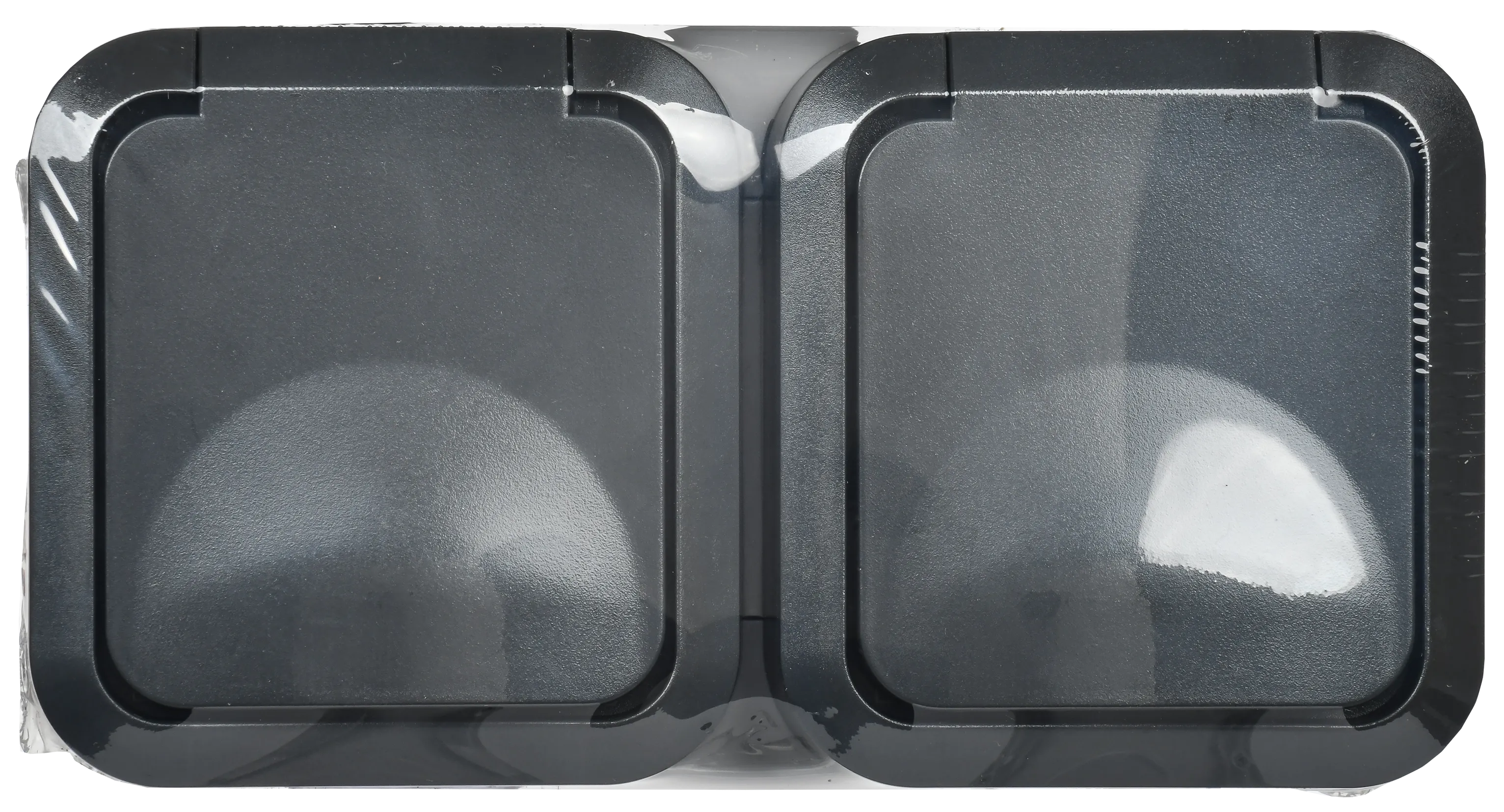 TORS Розетка 2-местная горизонтальная 16А IP55 TS122 графит IEK - Фото 2