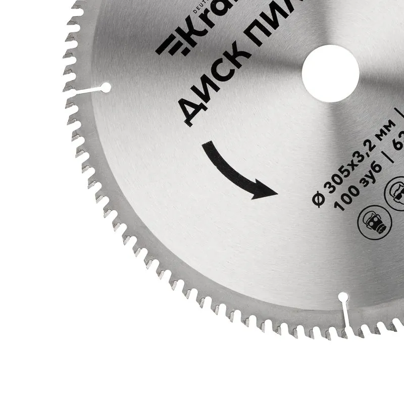 Диск пильный 305 мм х 100 зуб х 32/30 мм KRANZ - Фото 2