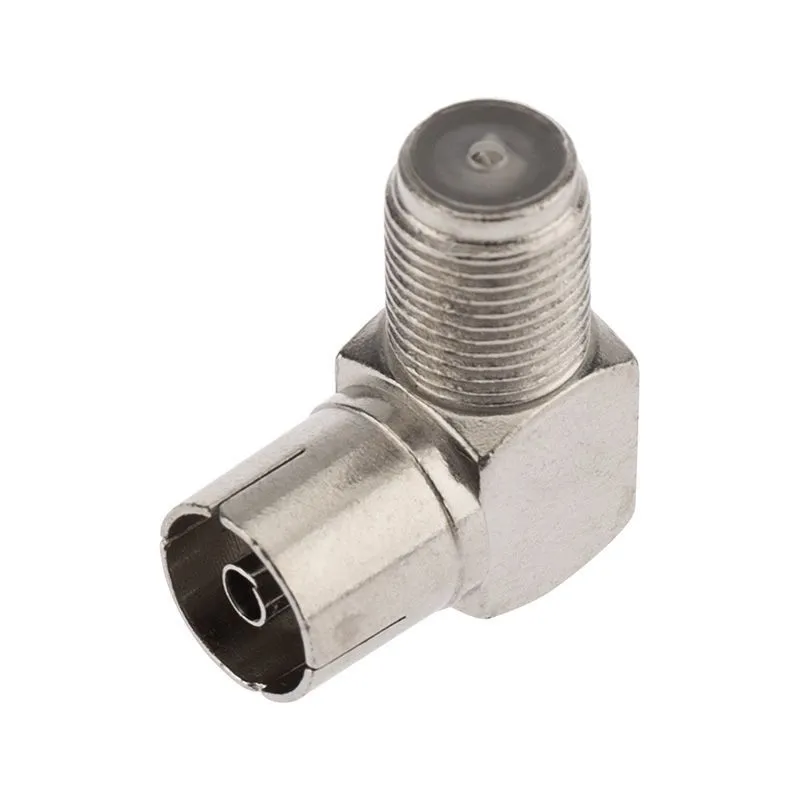 Переходник антенный, (гнездо F - гнездо TV), угловой (5шт) (пакет) PROconnect 05-4312-4-9