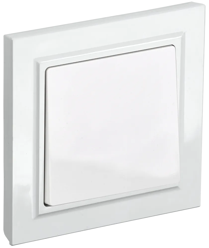 BRITE Выключатель 1-клавишный 10А в сборе ВСР10-1-0-БрБ белый IEK