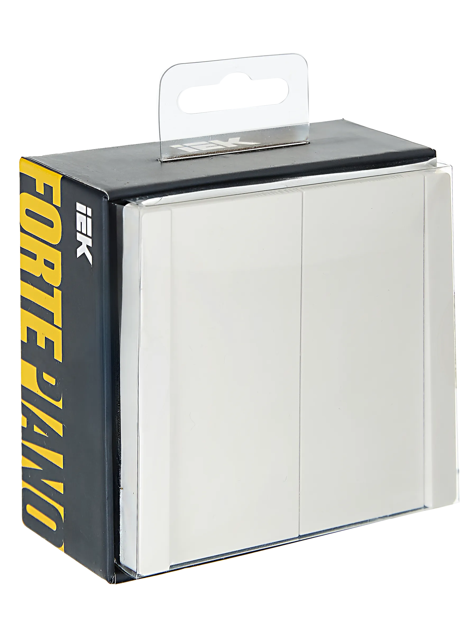 FORTE&PIANO Выключатель 2-клавишный проходной 10А FP207 белый IEK - Фото 2