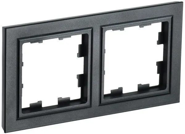 BRITE Рамка 2-местная РУ-2-БрЧ черный IEK BR-M22-K02