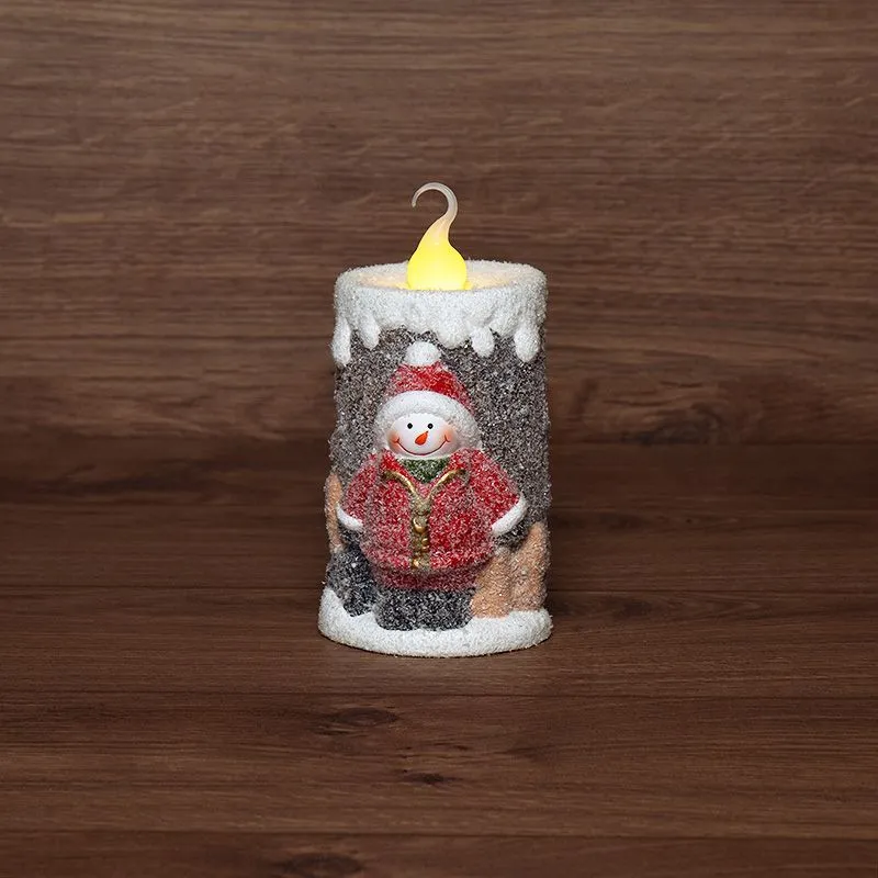 Керамическая фигурка Свечка со снеговиком 10,5х9х17,6 см 505-016