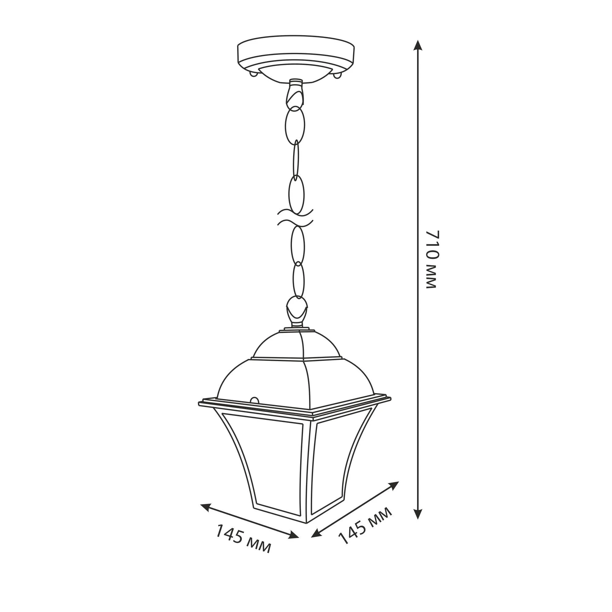 Светильник уличный подвесной IP33 Apus H черное золото GL 1009H Elektrostandard - Фото 3