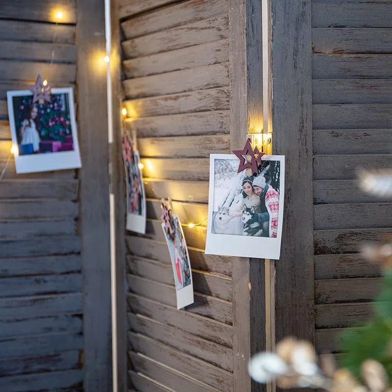 Деревянные прищепки Звездочки 16x4,5x1,3 cм, розовые, 6 шт, NEON-NIGHT - Фото 2