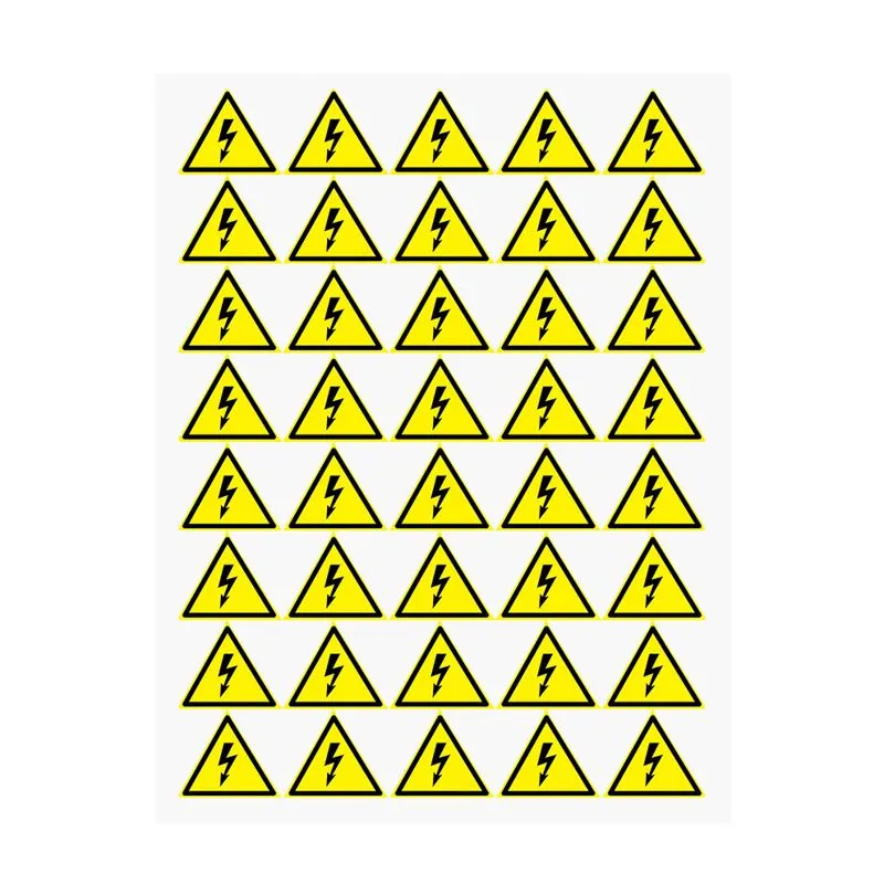 Наклейка знак электробезопасности «Опасность поражения электротоком» 50х50х50мм 50 шт. REXANT - Фото 2