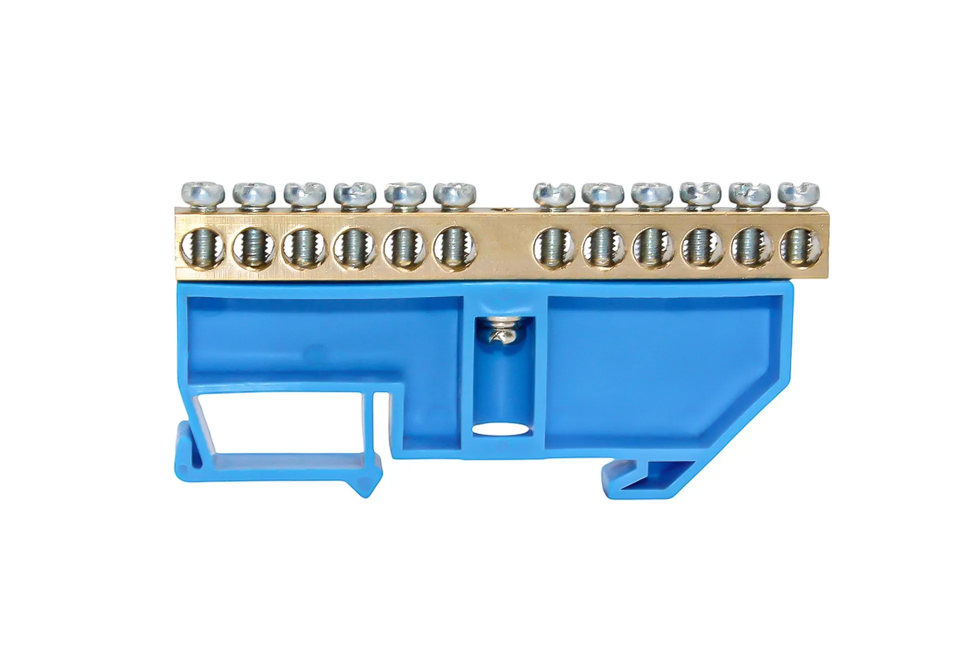 Шина N "ноль" на DIN-изоляторе СИНИЙ 6х9-12 - Фото 2