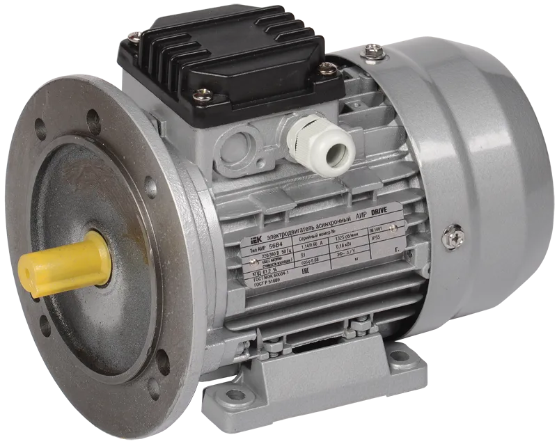 Электродвигатель асинхронный трехфазный АИР 56B4 380В 0,18кВт 1500об/мин 2081 DRIVE IEK